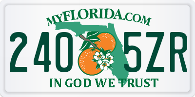 FL license plate 2405ZR