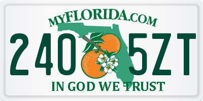 FL license plate 2405ZT