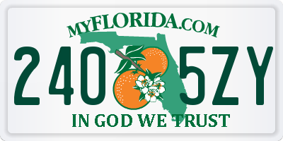 FL license plate 2405ZY