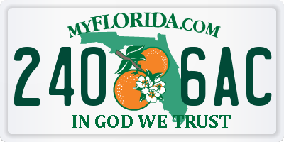 FL license plate 2406AC