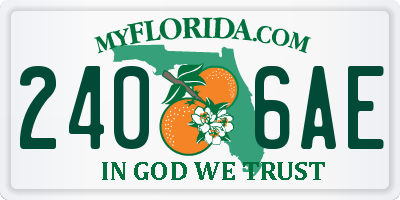 FL license plate 2406AE