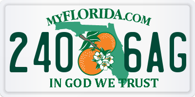 FL license plate 2406AG