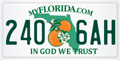 FL license plate 2406AH