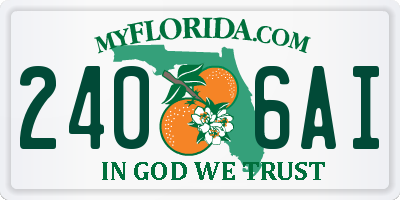 FL license plate 2406AI