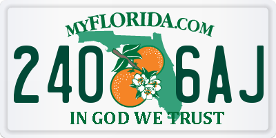 FL license plate 2406AJ