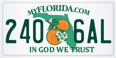 FL license plate 2406AL