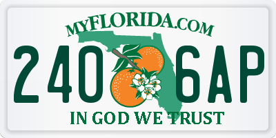 FL license plate 2406AP