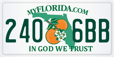FL license plate 2406BB