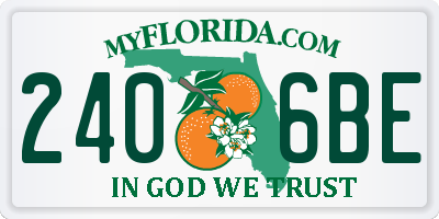 FL license plate 2406BE