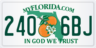 FL license plate 2406BJ