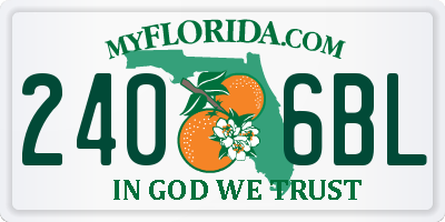 FL license plate 2406BL