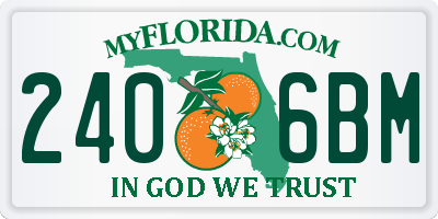 FL license plate 2406BM