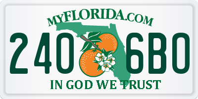 FL license plate 2406BO