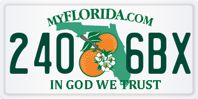 FL license plate 2406BX