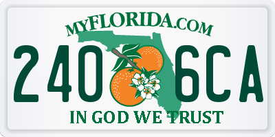 FL license plate 2406CA