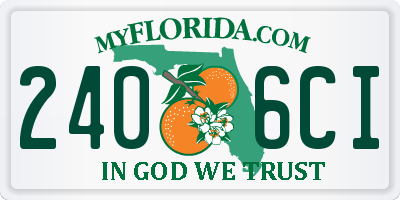 FL license plate 2406CI