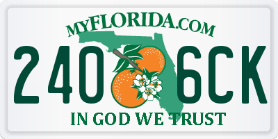 FL license plate 2406CK