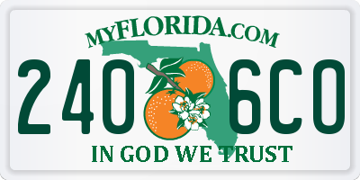 FL license plate 2406CO