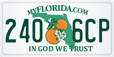 FL license plate 2406CP