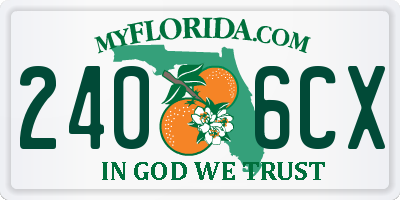 FL license plate 2406CX