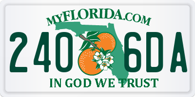 FL license plate 2406DA