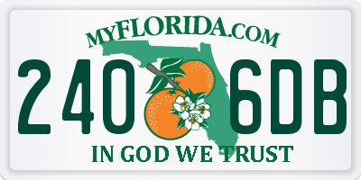 FL license plate 2406DB