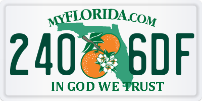 FL license plate 2406DF