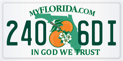FL license plate 2406DI