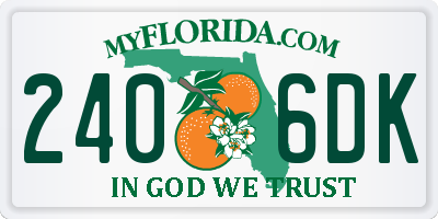 FL license plate 2406DK