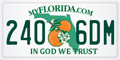FL license plate 2406DM