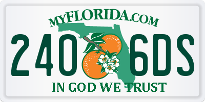 FL license plate 2406DS