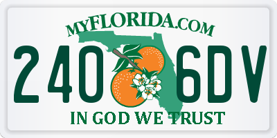FL license plate 2406DV