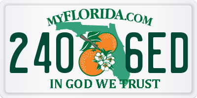 FL license plate 2406ED