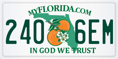FL license plate 2406EM