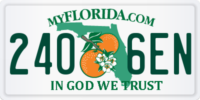 FL license plate 2406EN