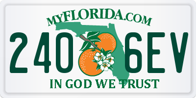 FL license plate 2406EV