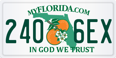 FL license plate 2406EX