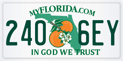 FL license plate 2406EY