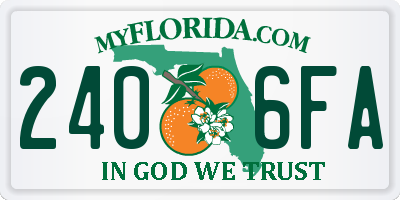 FL license plate 2406FA