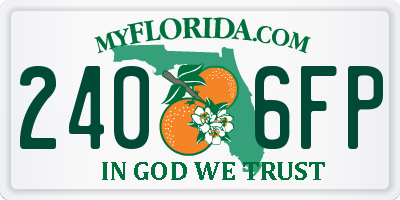 FL license plate 2406FP
