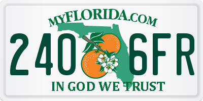 FL license plate 2406FR