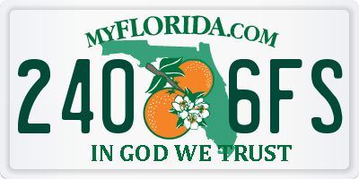 FL license plate 2406FS