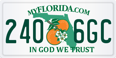 FL license plate 2406GC
