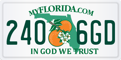 FL license plate 2406GD