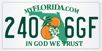 FL license plate 2406GF