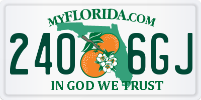 FL license plate 2406GJ