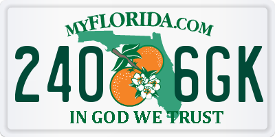 FL license plate 2406GK