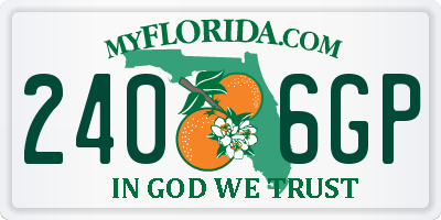 FL license plate 2406GP