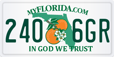 FL license plate 2406GR
