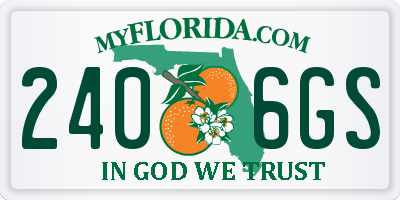 FL license plate 2406GS